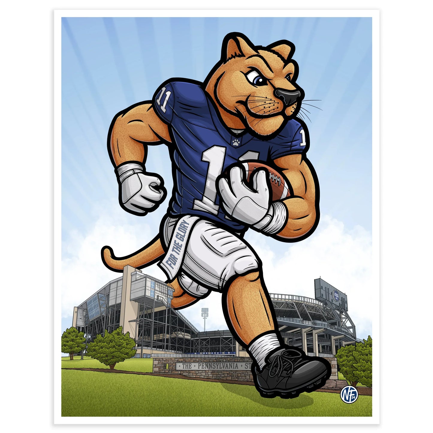 "For The Glory" Penn State University Limited Edition Print - Nick Fasnacht Illustration & Design
