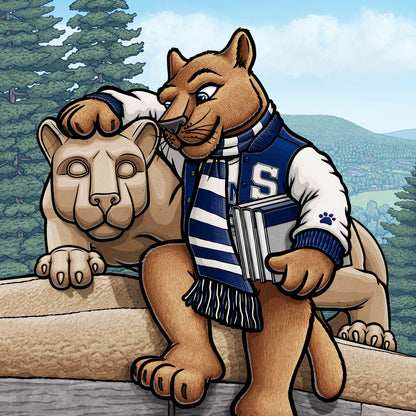 "Lion Shrine" Penn State University Limited Edition Print - Nick Fasnacht Illustration & Design