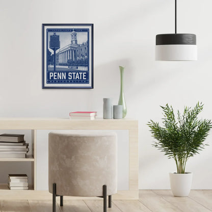 "Old Main" Penn State University Travel Poster Limited Edition Print - Nick Fasnacht Illustration & Design