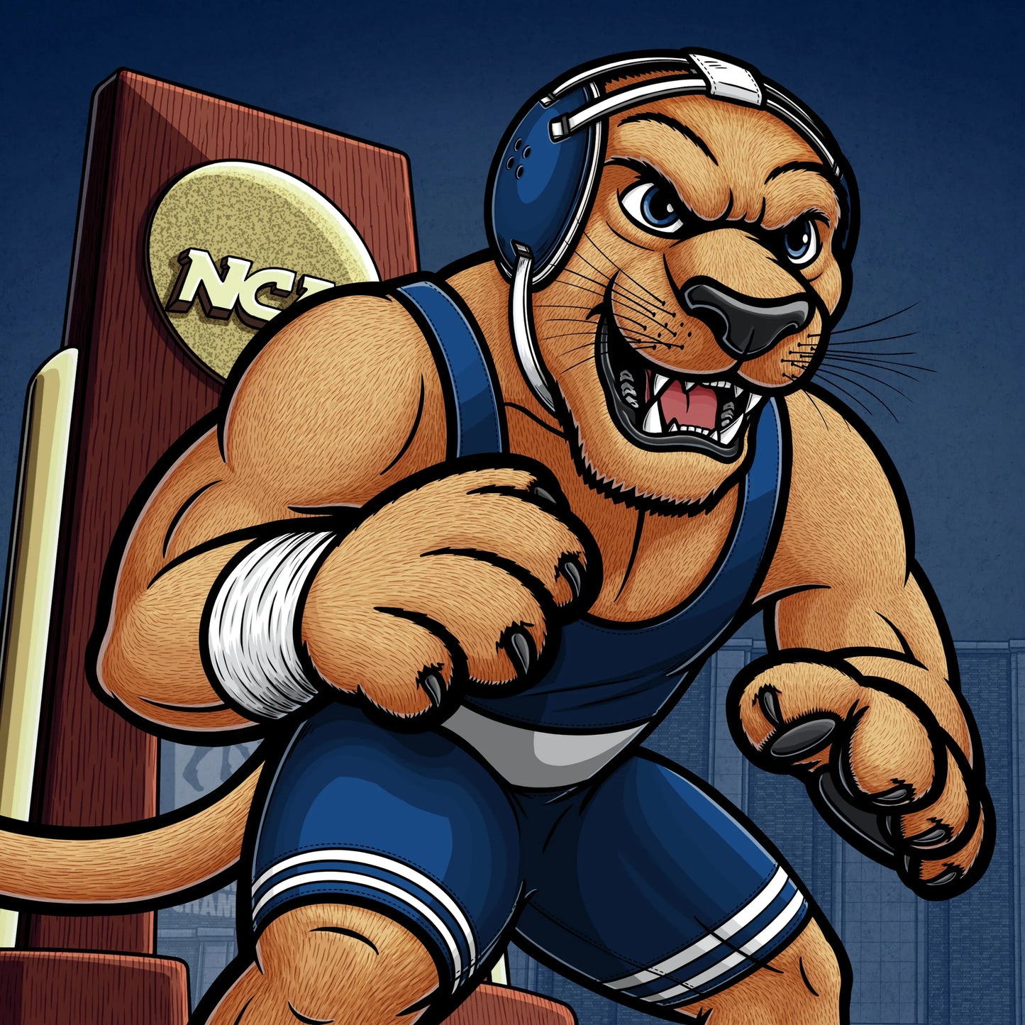 "Dynasty" Penn State Wrestling Limited Edition Print - Nick Fasnacht Illustration & Design