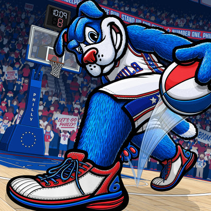 "Here They Come" Philadelphia Basketball Limited Edition Print - Nick Fasnacht Illustration & Design