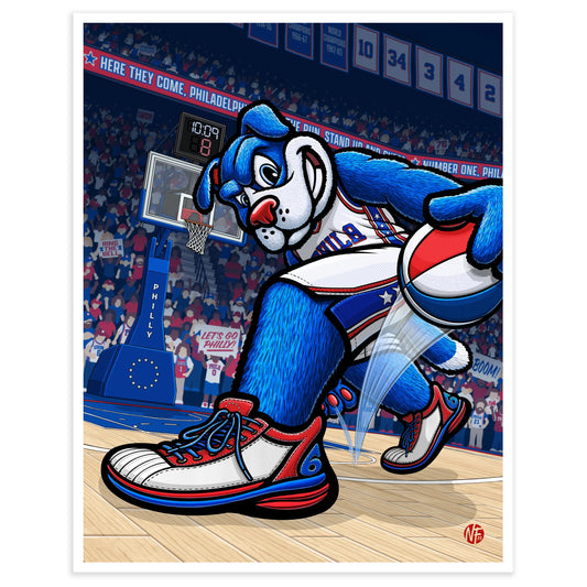 "Here They Come" Philadelphia Basketball Limited Edition Print - Nick Fasnacht Illustration & Design