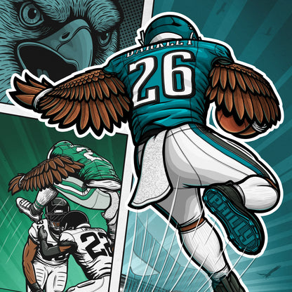 "Fly" Philadelphia Eagles Football Limited Edition Print - Nick Fasnacht Illustration & Design