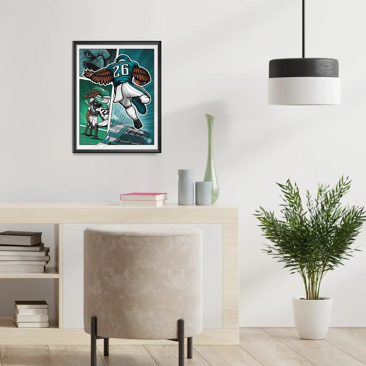 "Fly" Philadelphia Eagles Football Limited Edition Print - Nick Fasnacht Illustration & Design