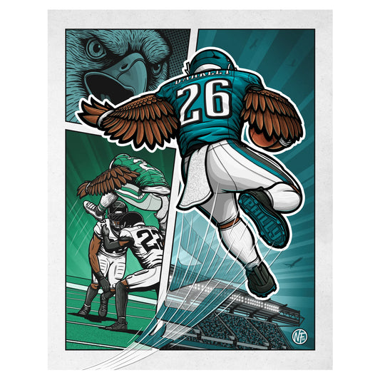 "Fly" Philadelphia Eagles Football Limited Edition Print - Nick Fasnacht Illustration & Design