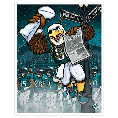 "The Big Easy" Philadelphia Football Print - Nick Fasnacht Illustration & Design