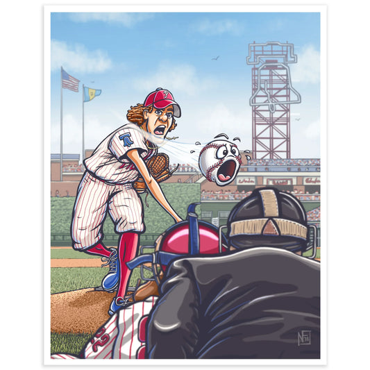 "Phillies" Baseball Limited Edition Print - Nick Fasnacht Illustration & Design