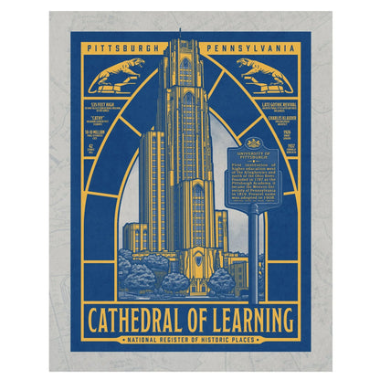 "Cathedral of Learning" University of Pittsburgh Limited Edition Print - Nick Fasnacht Illustration & Design