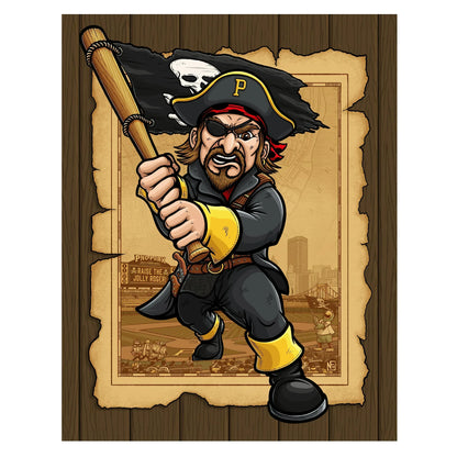 "Raise the Jolly Roger!" Pittsburgh Baseball Limited Edition Print - Nick Fasnacht Illustration & Design