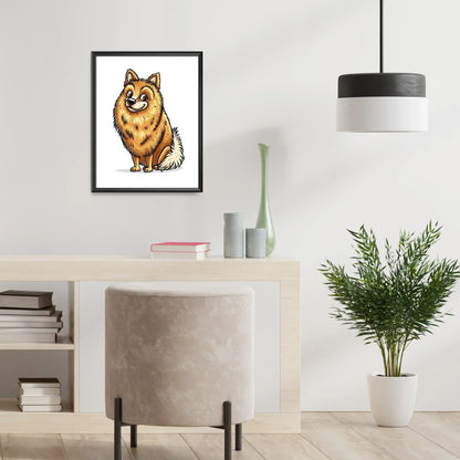 "Pom Pom" Pomeranian Limited Edition Print - Nick Fasnacht Illustration & Design