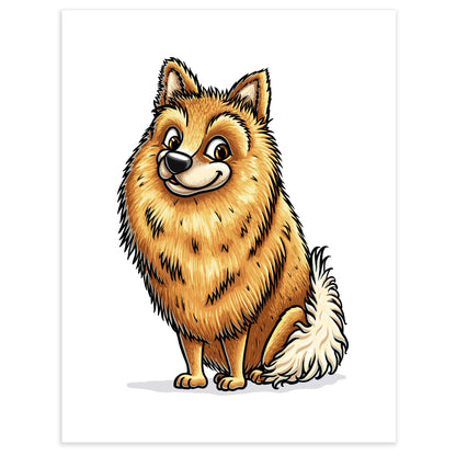 "Pom Pom" Pomeranian Limited Edition Print - Nick Fasnacht Illustration & Design