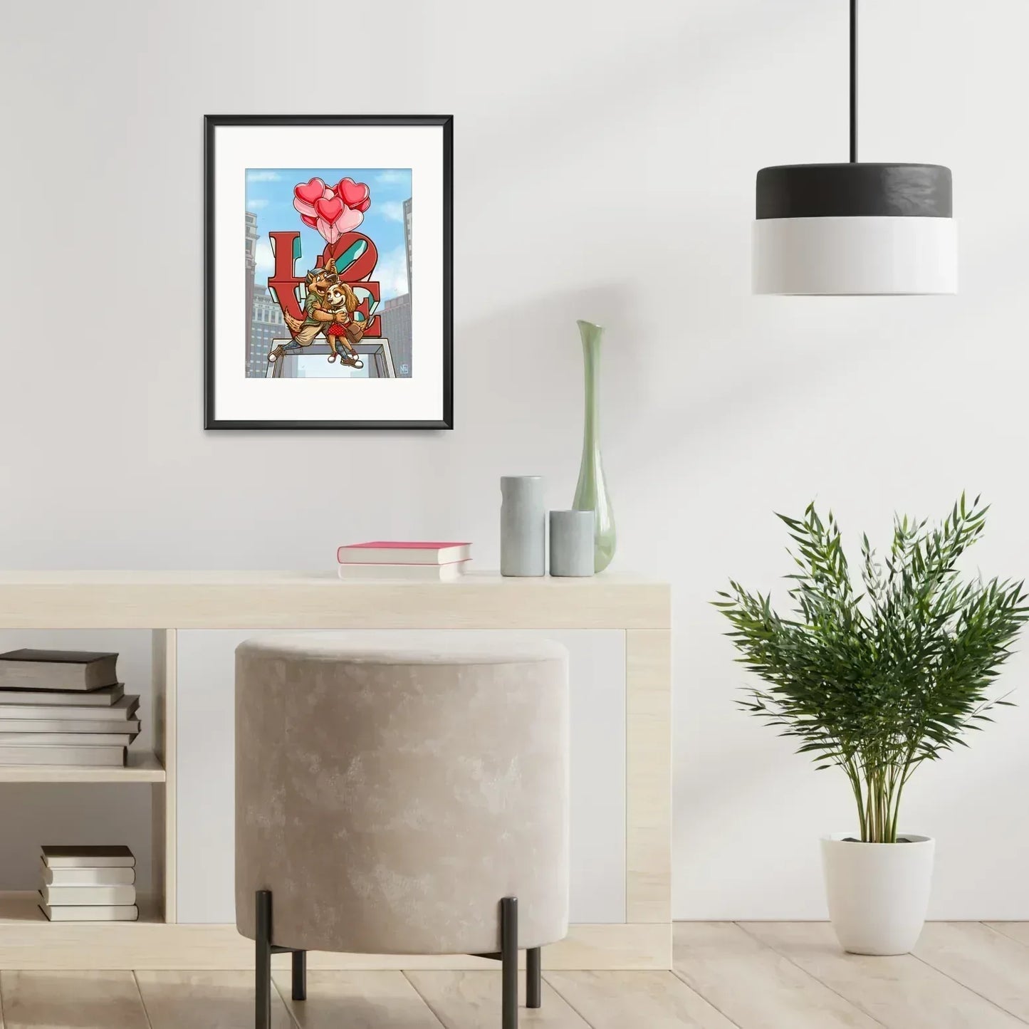 "Puppy Love" Limited Edition Print - Nick Fasnacht Illustration & Design