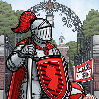 "Let's Go Knights!" Rutgers Limited Edition Print