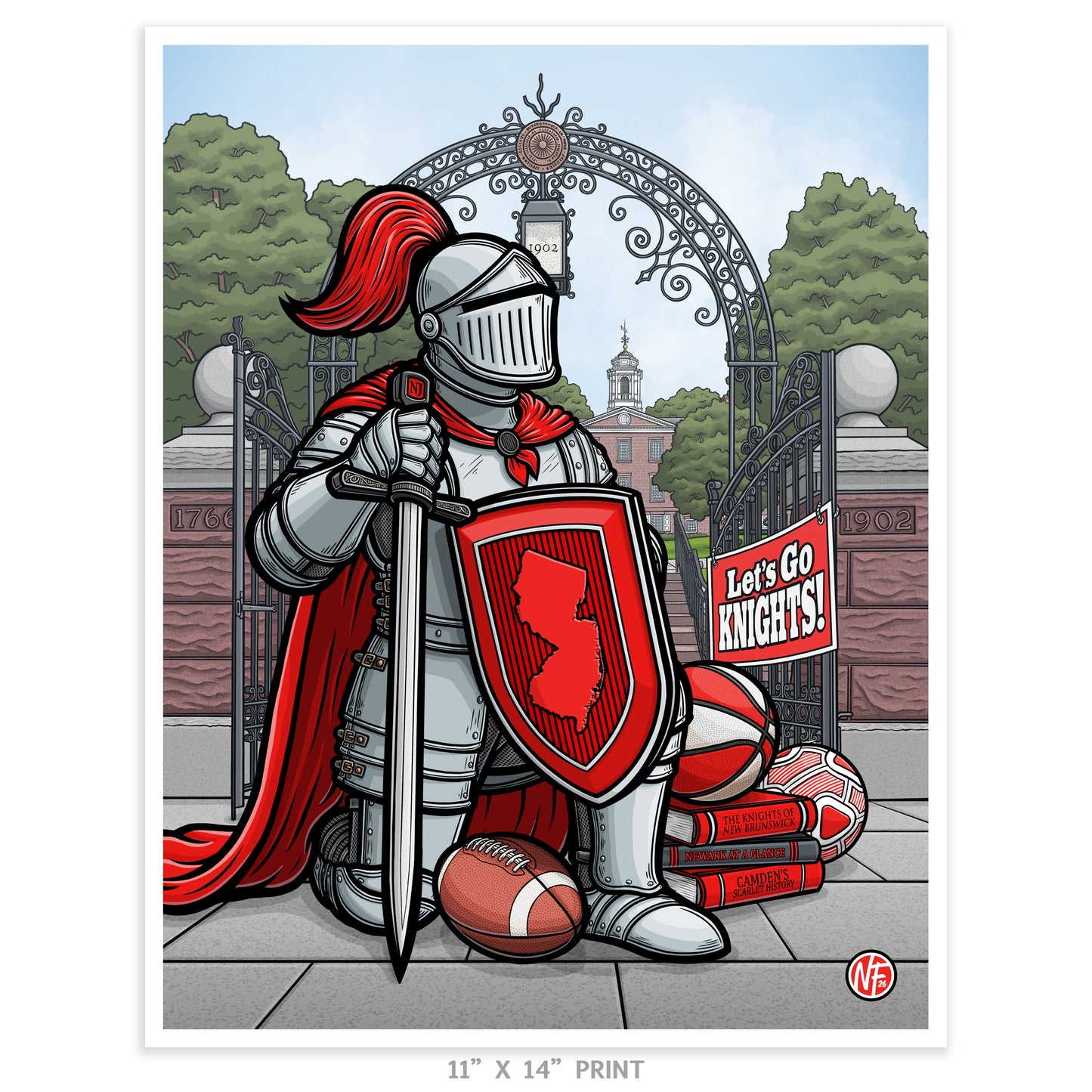 "Let's Go Knights!" Rutgers Limited Edition Print