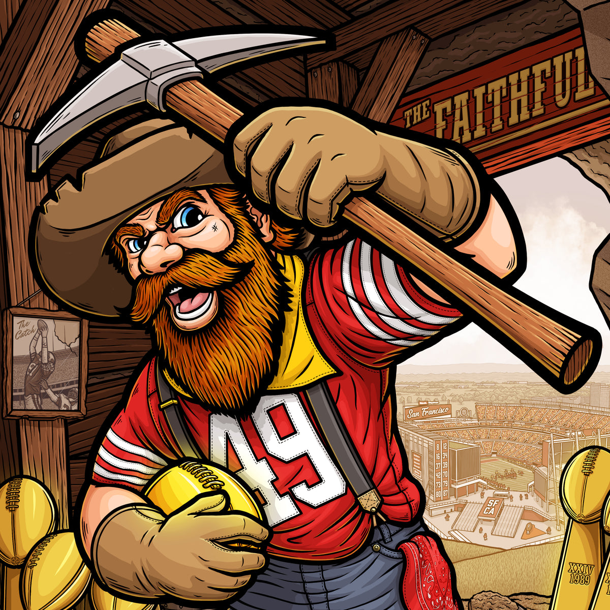 "The Faithful" San Francisco Football Print