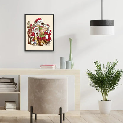 "Santa's Family Photo" Christmas Print - Nick Fasnacht Illustration & Design