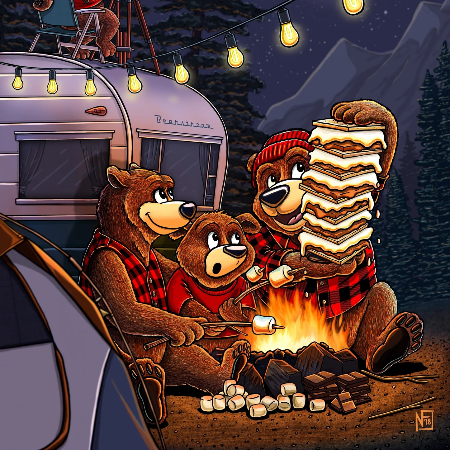 "SSSS'MORES" Limited Edition Print - Nick Fasnacht Illustration & Design