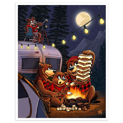 "SSSS'MORES" Limited Edition Print - Nick Fasnacht Illustration & Design