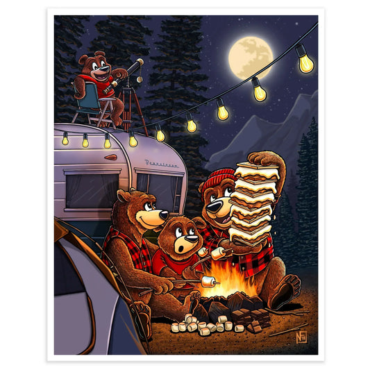 "SSSS'MORES" Limited Edition Print - Nick Fasnacht Illustration & Design