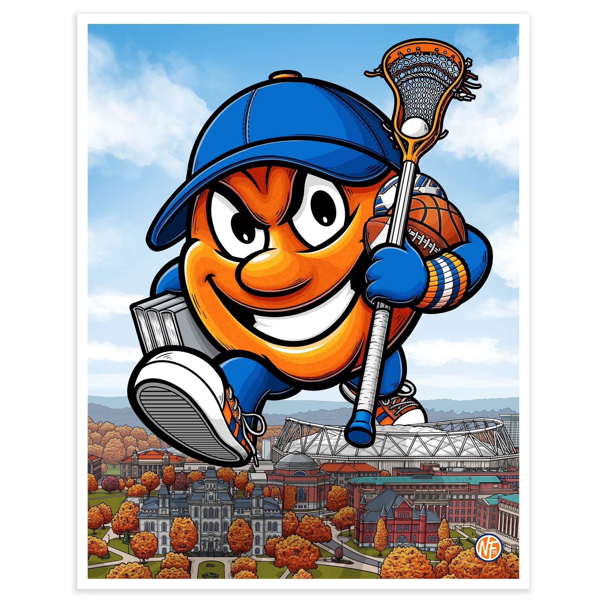 "Orange" Syracuse University Limited Edition Print - Nick Fasnacht Illustration & Design
