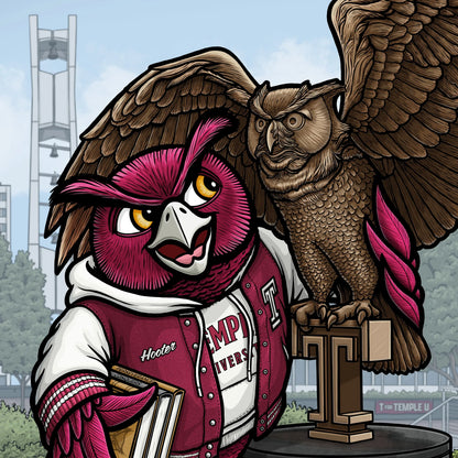 "T for Temple U" Temple University Limited Edition Print - Nick Fasnacht Illustration & Design