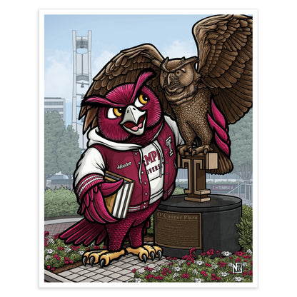 "T for Temple U" Temple University Limited Edition Print - Nick Fasnacht Illustration & Design