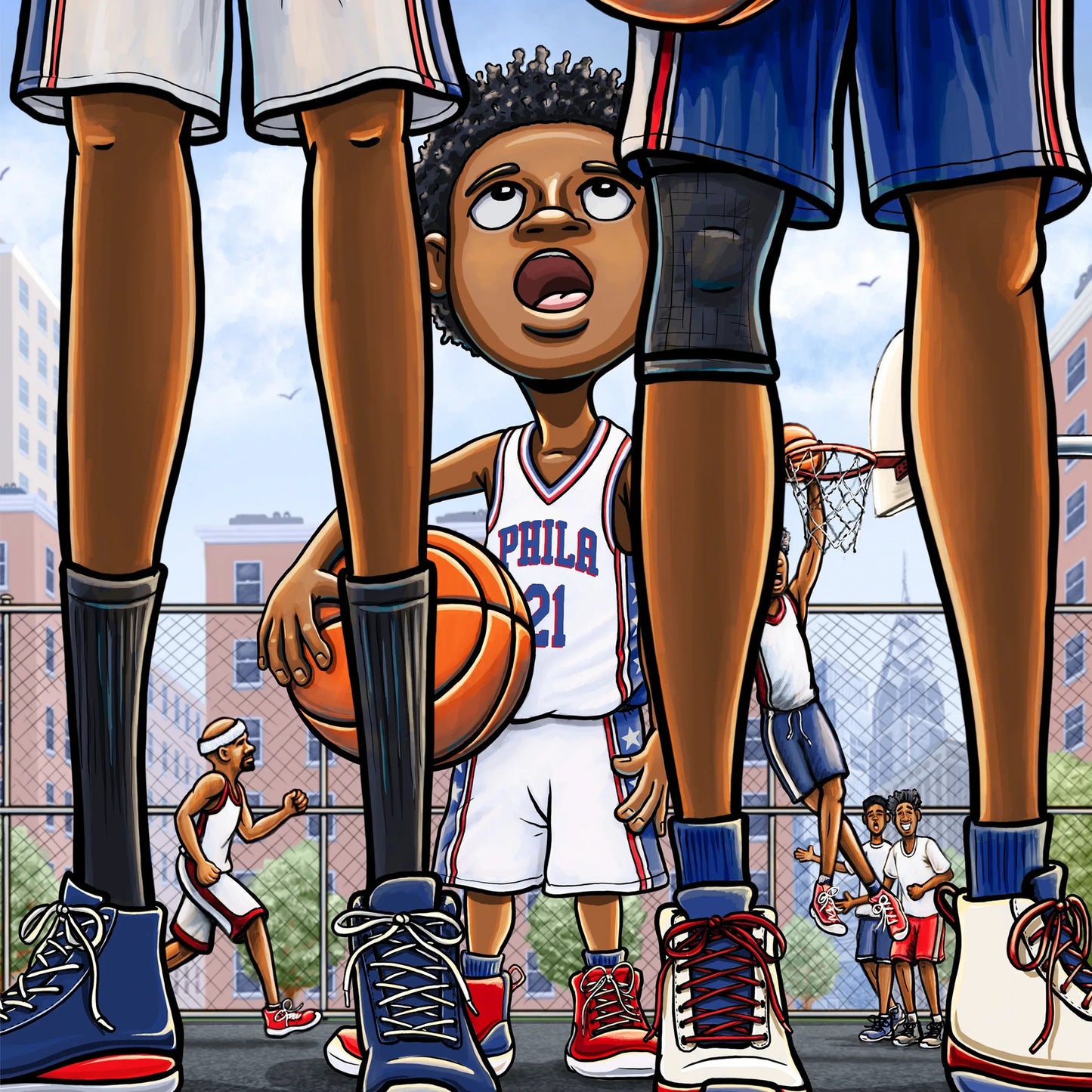 "Trust the Process" 76ers Basketball Limited Edition Print - Nick Fasnacht Illustration & Design