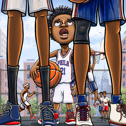 "Trust the Process" 76ers Basketball Limited Edition Print - Nick Fasnacht Illustration & Design
