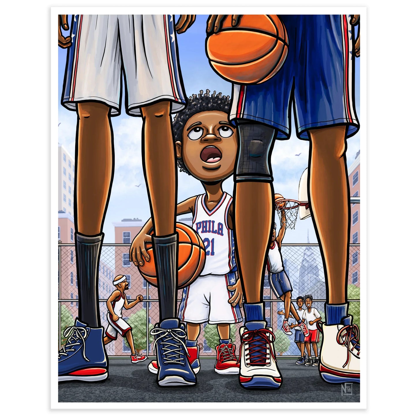"Trust the Process" 76ers Basketball Limited Edition Print - Nick Fasnacht Illustration & Design