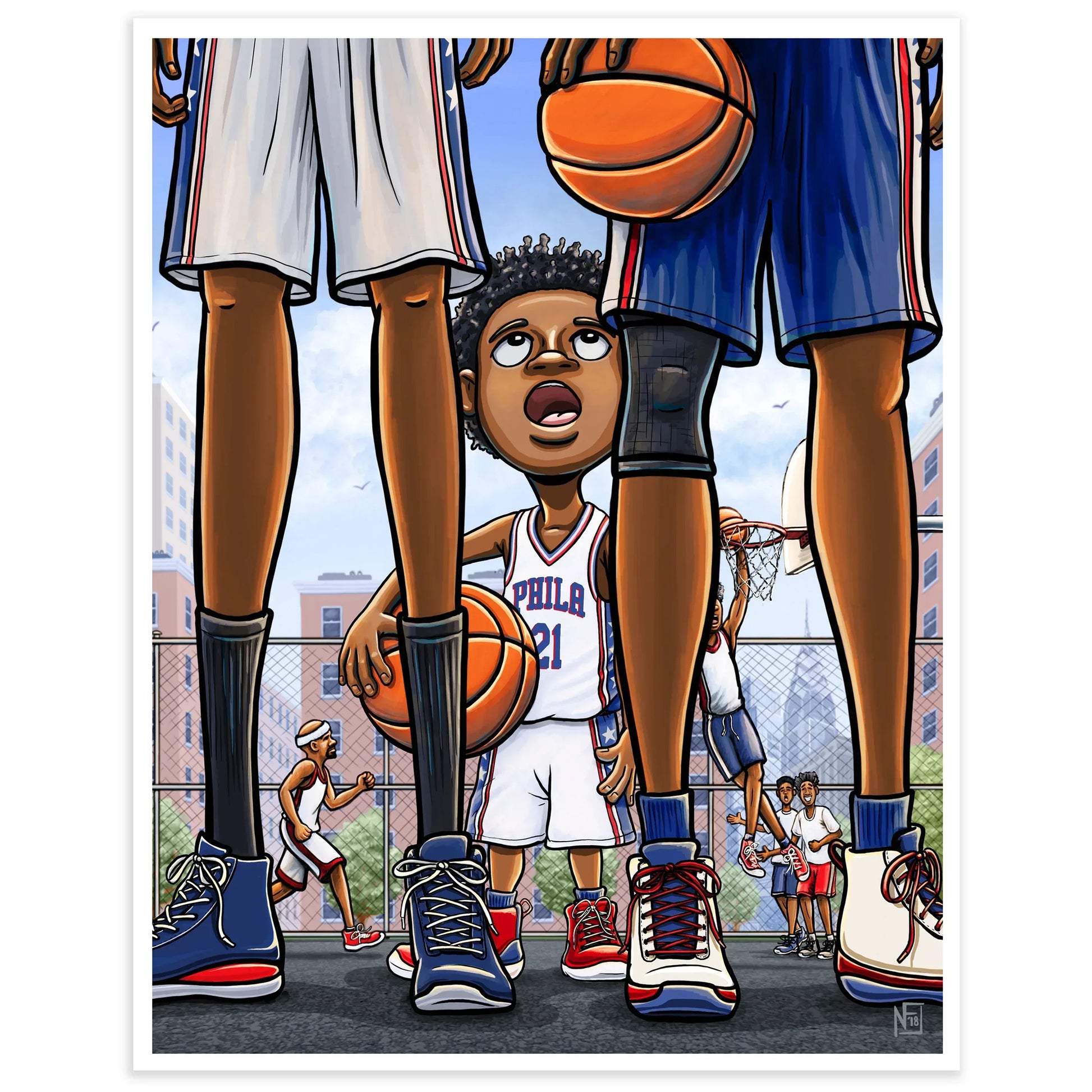 "Trust the Process" 76ers Basketball Limited Edition Print - Nick Fasnacht Illustration & Design
