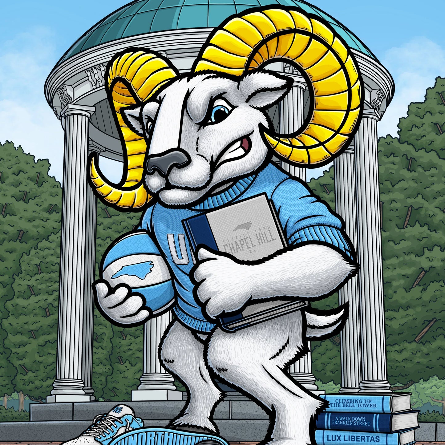 "Light and Liberty" University of North Carolina Limited Edition Print - Nick Fasnacht Illustration & Design