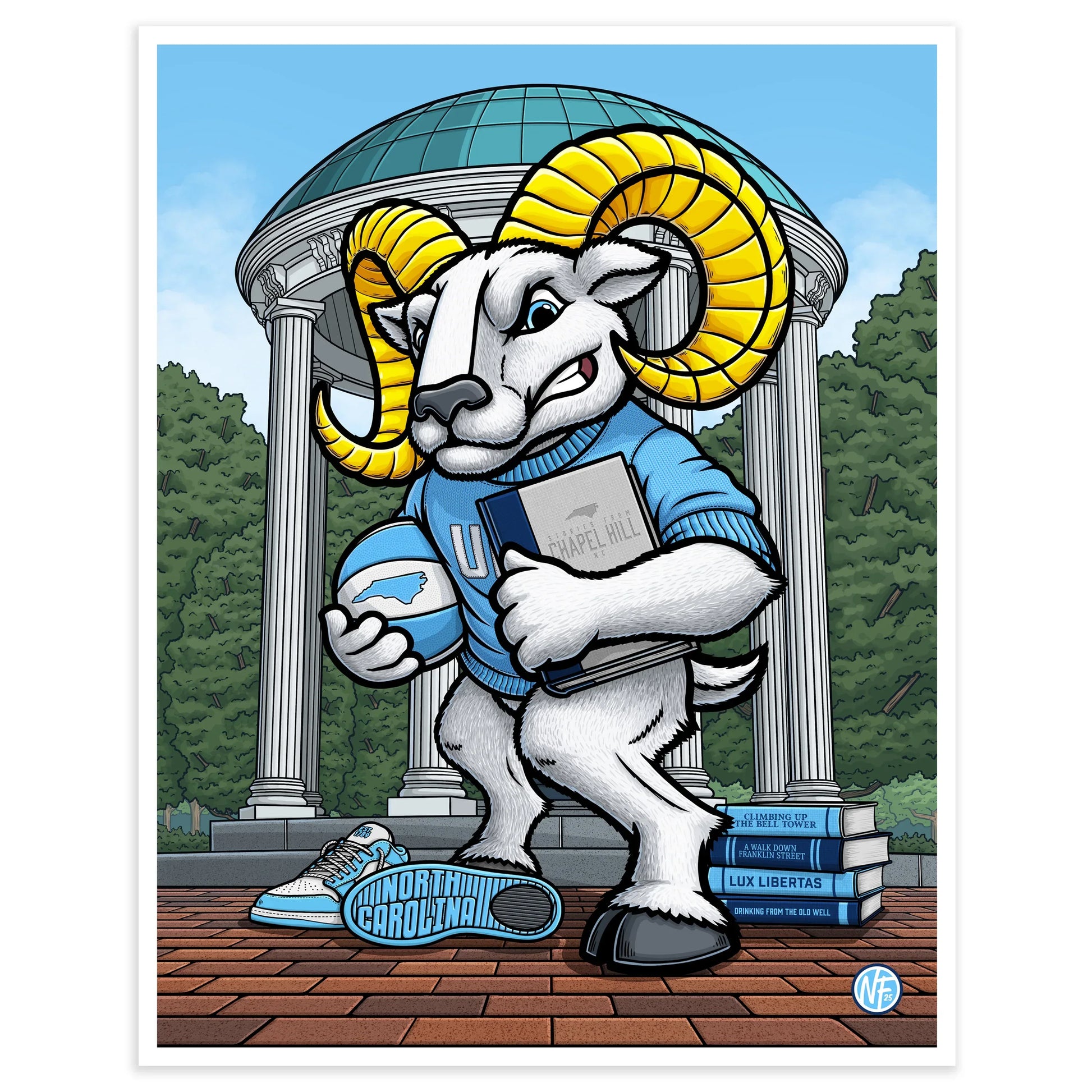 "Light and Liberty" University of North Carolina Limited Edition Print - Nick Fasnacht Illustration & Design