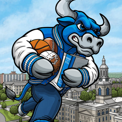 "The Bulls" University at Buffalo Limited Edition Print - Nick Fasnacht Illustration & Design