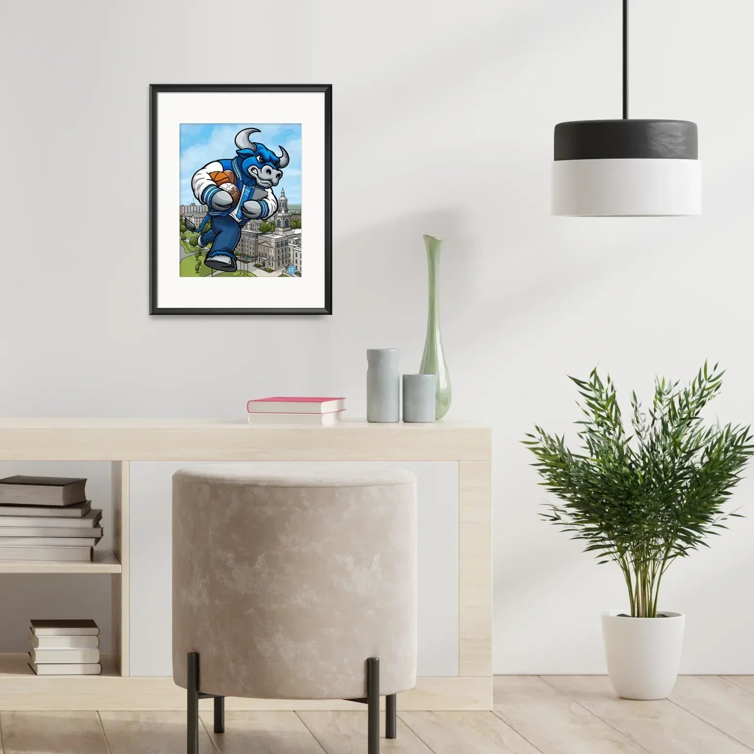 "The Bulls" University at Buffalo Limited Edition Print - Nick Fasnacht Illustration & Design