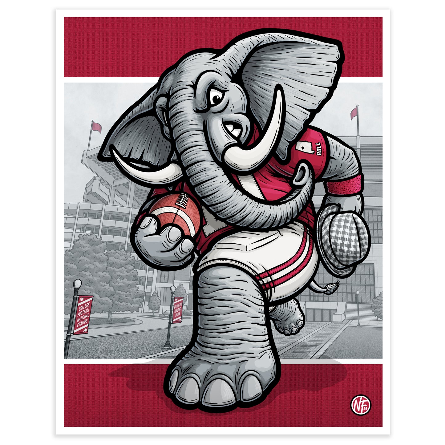 "Roll!" Alabama Football Limited Edition Print