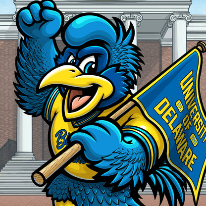 "Fight for the Blue and Gold" University of Delaware Limited Edition Print - Nick Fasnacht Illustration & Design