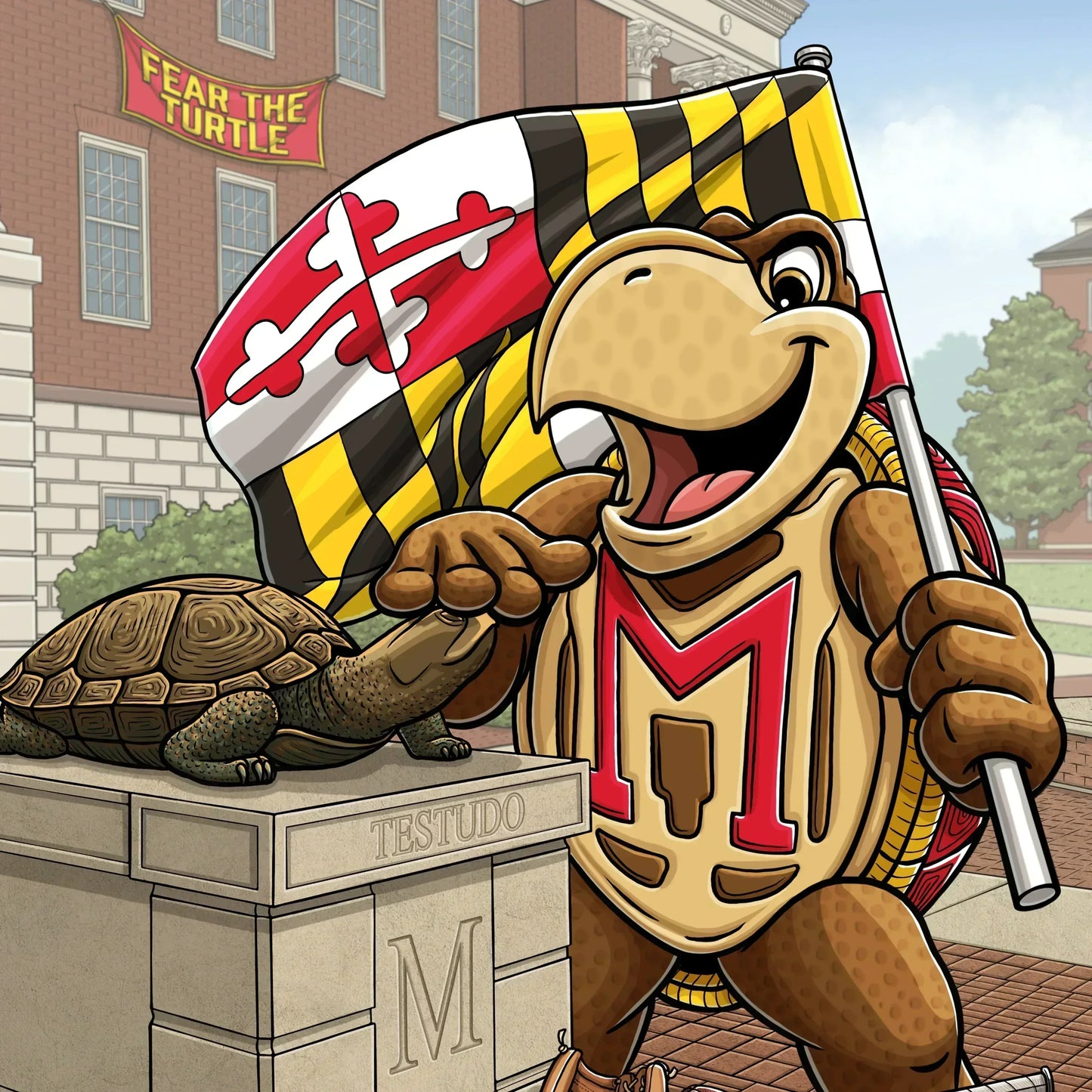 "Fear the Turtle" University of Maryland Limited Edition Print - Nick Fasnacht Illustration & Design