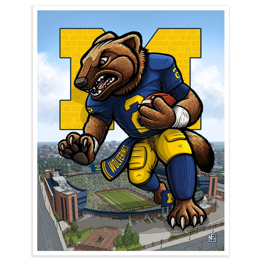 "The Victors" University of Michigan Limited Edition Print - Nick Fasnacht Illustration & Design