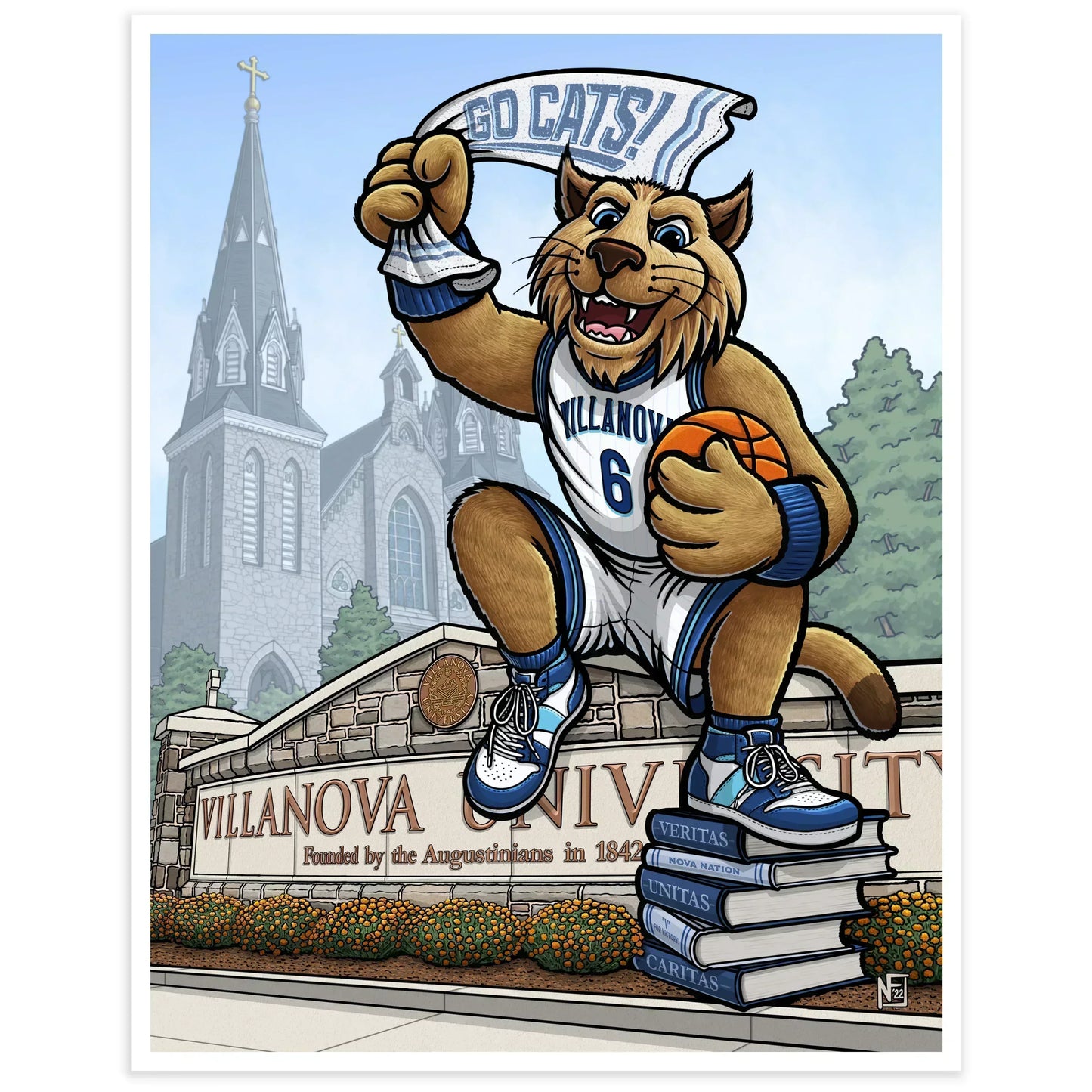 "Nova Nation" Villanova University Limited Edition Print - Nick Fasnacht Illustration & Design