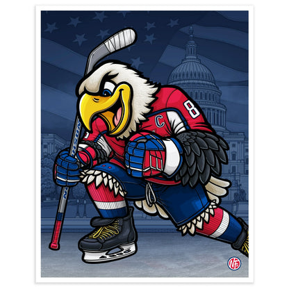 "8" Washington Hockey Print - Nick Fasnacht Illustration & Design