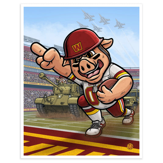 "Fight for Old D.C.!" Washington Commanders Limited Edition Print - Nick Fasnacht Illustration & Design
