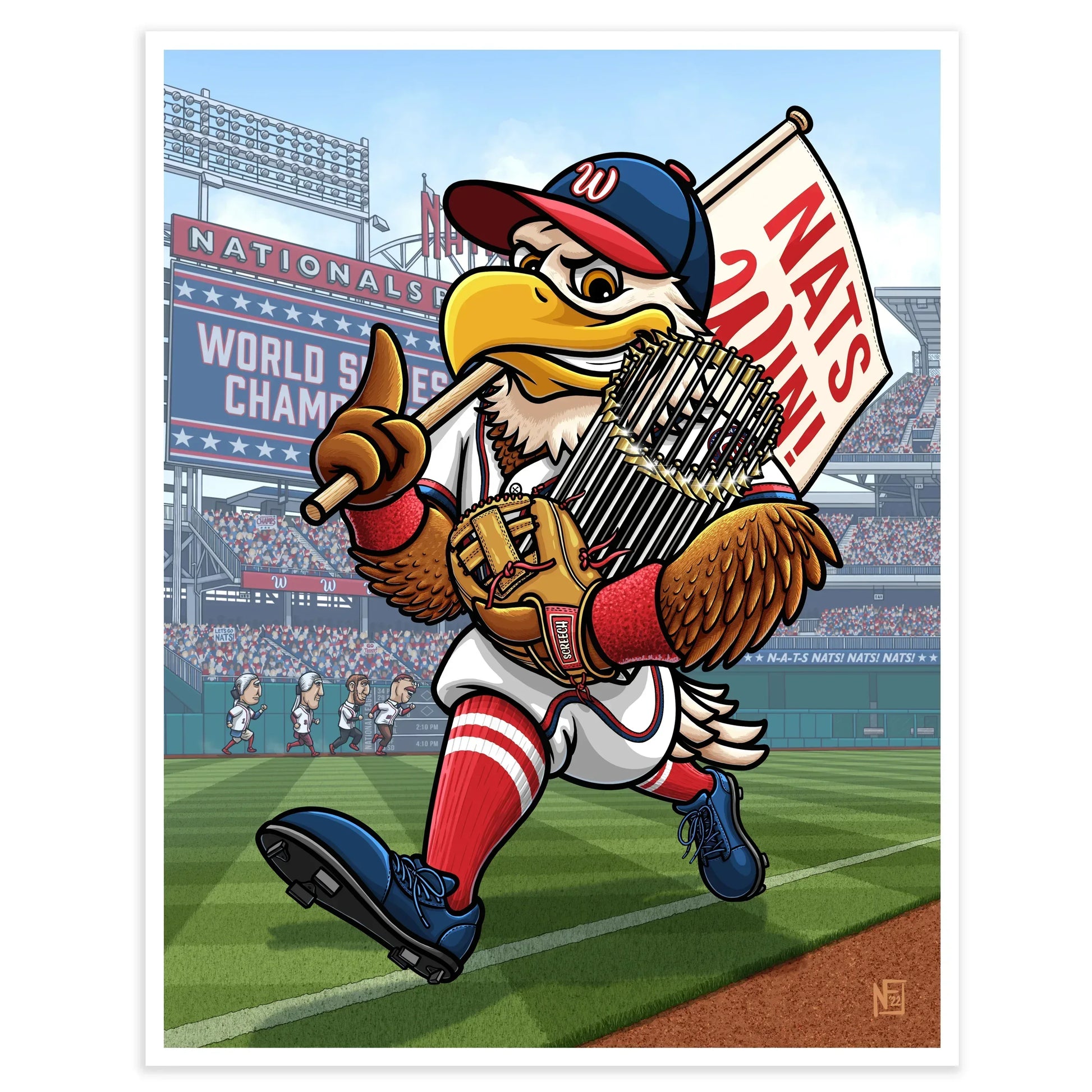 "NATS WIN!" Washington Nationals Limited Edition Print - Nick Fasnacht Illustration & Design