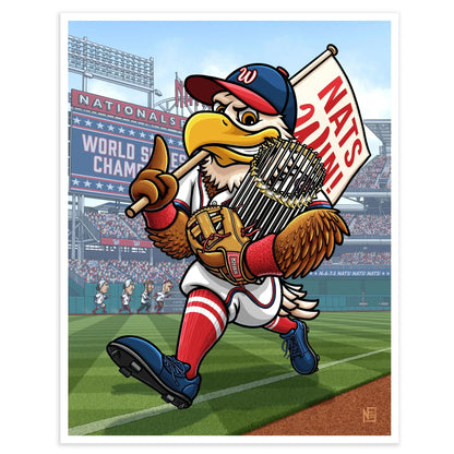 "NATS WIN!" Washington Nationals Limited Edition Print - Nick Fasnacht Illustration & Design
