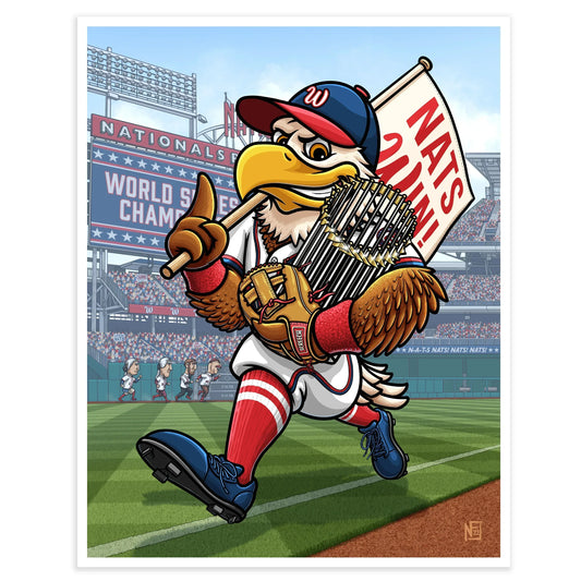 "NATS WIN!" Washington Nationals Limited Edition Print - Nick Fasnacht Illustration & Design