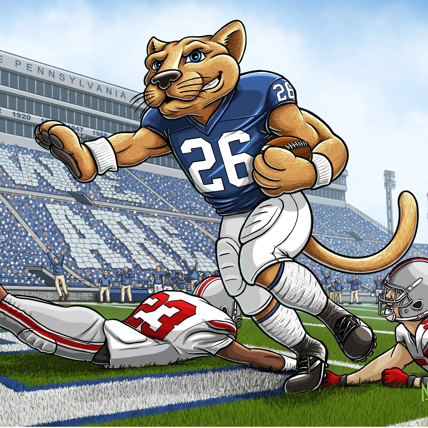 "We Are!" Penn State University Football Limited Edition Print - Nick Fasnacht Illustration & Design