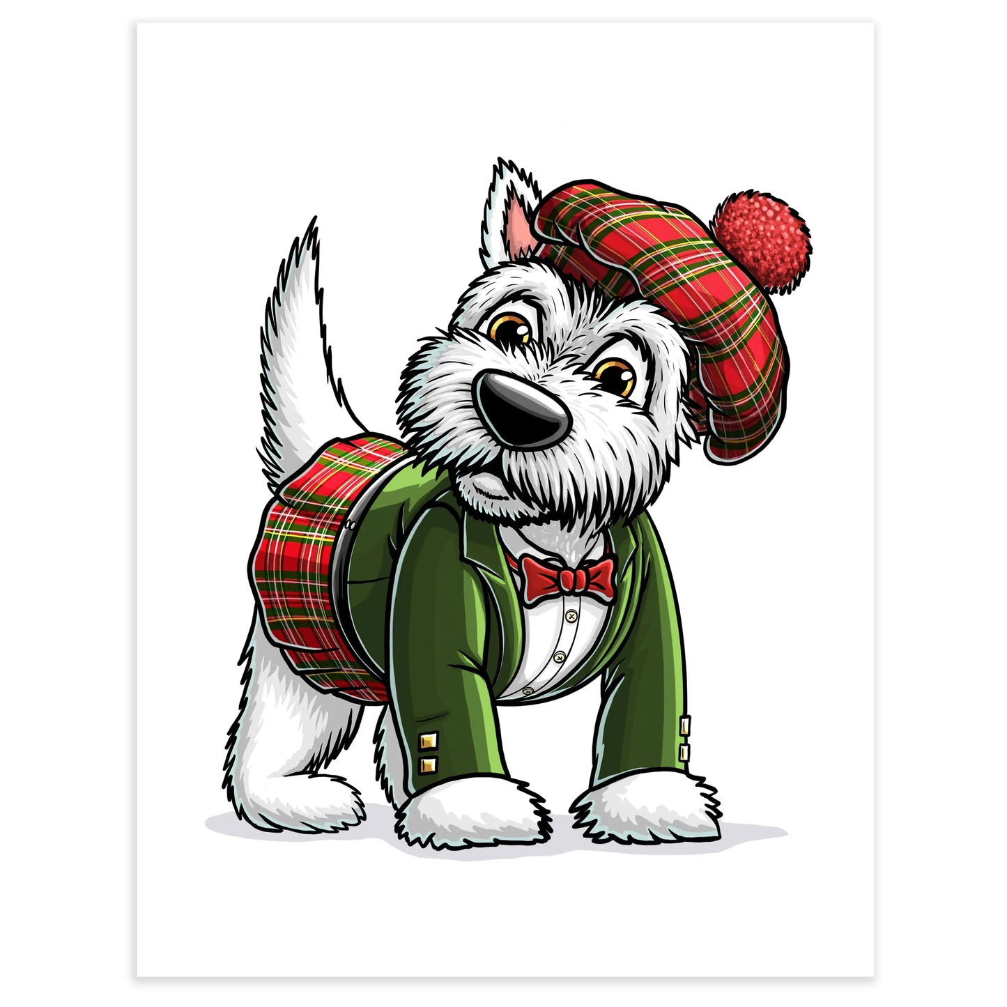 "Westie" West Highland Terrier Limited Edition Print - Nick Fasnacht Illustration & Design