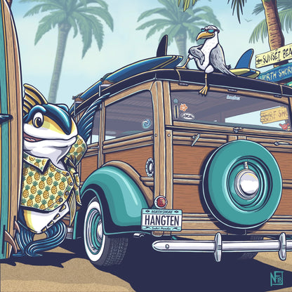 "Woody Wagon" Limited Edition Print - Nick Fasnacht Illustration & Design