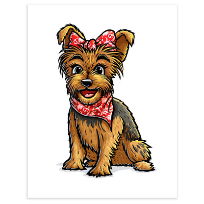 "Yorkie" Yorkshire Terrier Limited Edition Print - Nick Fasnacht Illustration & Design